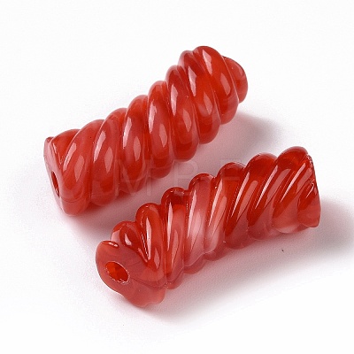 Two Tone Opaque Acrylic Beads OACR-A016-06D-1
