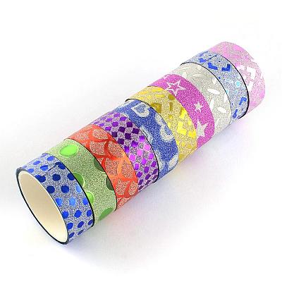 Glitter Powder DIY Scrapbook Decorative Paper Tapes DIY-S028-04-1