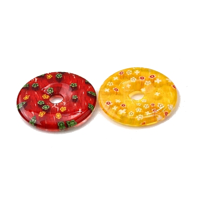 Handmade Millefiori Glass Beads LAMP-A155-01D-1