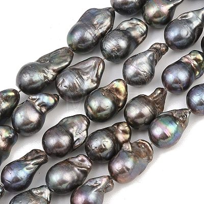 Dyed Natural Baroque Keshi Pearl Beads Strands PA-CBAFEE8-14-1