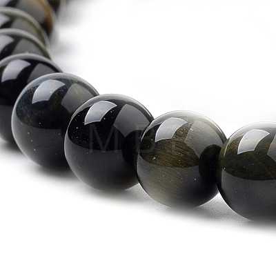 Natural Tiger Eye Beads Strands G-S259-22-10mm-1