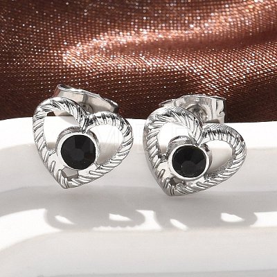 304 Stainless Steel Stud Earrings EJEW-F361-06P-1