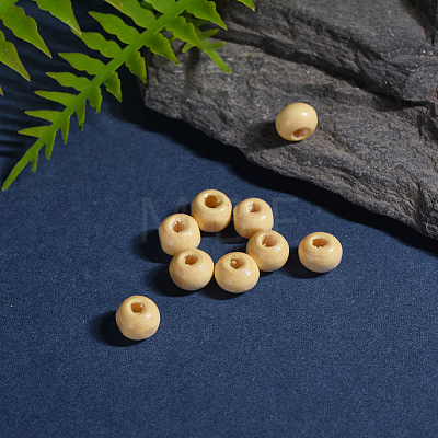 Natural Unfinished Wood Beads TB092Y-4-1