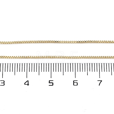 Brass Box Chain Necklaces for Women NJEW-D302-42G-1