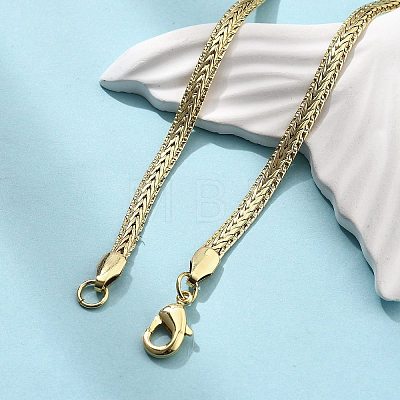 Brass Wheat Chain Necklaces for Women NJEW-U035-06G-1