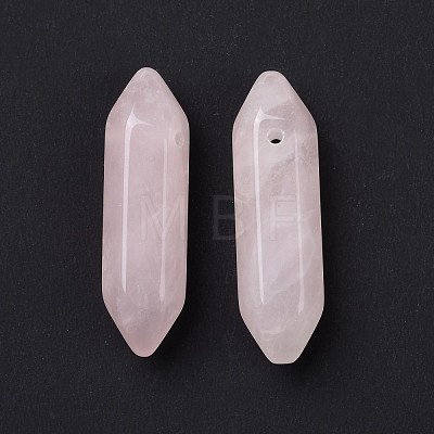 Natural Rose Quartz Terminal Pointed Pendants G-C007-02B-12-1