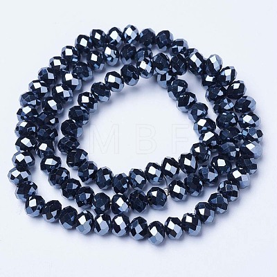 Electroplate Glass Beads Strands EGLA-A044-P4mm-A18-1