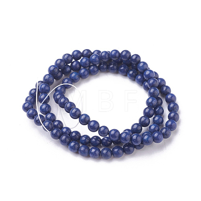 Natural Mashan Jade Beads Strands G-I227-01-4mm-A29-1