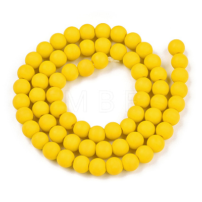 Opaque Glass Beads Strands LS-GLAA-T032-P6mm-MD08-1