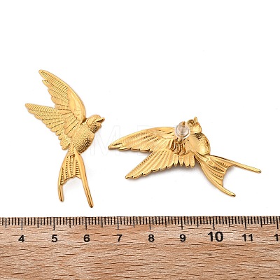 304 Stainless Steel Stud Earrings EJEW-Q027-01G-1