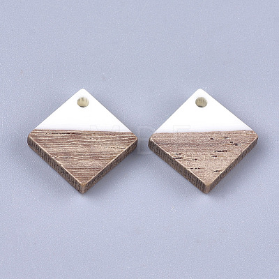 Resin & Walnut Wood Pendants RESI-S358-31G-1