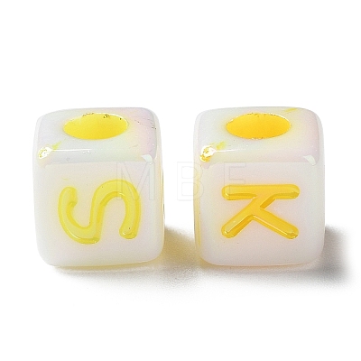 Opaque Acrylic Enamel Beads MACR-D082-06-1