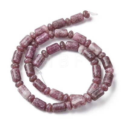Natural Lepidolite/Purple Mica Stone Beads Strands G-H343-B01-01-1