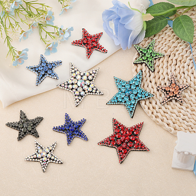 10Pcs 10 Style Star Shape Felt Ornament Accessories DIY-CA0005-97-1