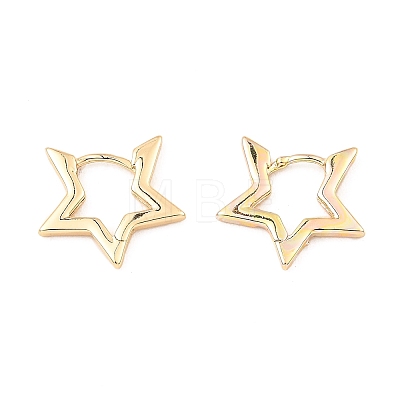 Brass Hoop Earrings EJEW-I289-09KCG-1