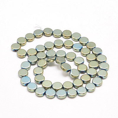 Electroplate Non-magnetic Synthetic Hematite Beads Strands G-T060-8mm-01C-1