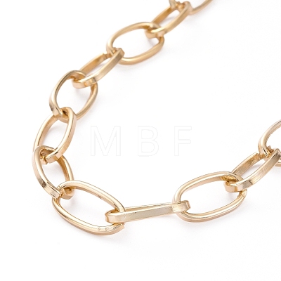 Aluminium Paperclip Chain Necklaces NJEW-JN02865-1