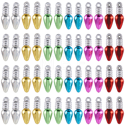 120Pcs 6 Colors Plastic Pendants FIND-SC0010-90B-1
