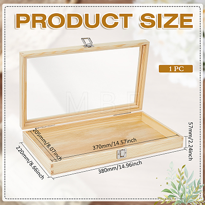 Wood Jewelry Display Cases with Visible Window Lid AJEW-WH0696-753B-1