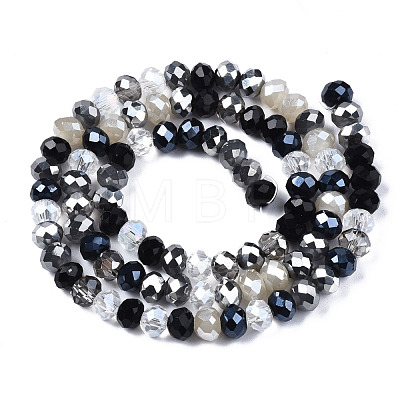 Electroplate Glass Beads Strands X-EGLA-N002-12A-1