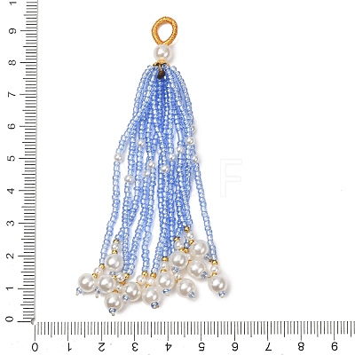 Plastic Beaded Big Pendants PL-CBA0279-01C-1