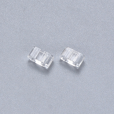 2-Hole Transparent Glass Seed Beads X-SEED-S031-M-001-1