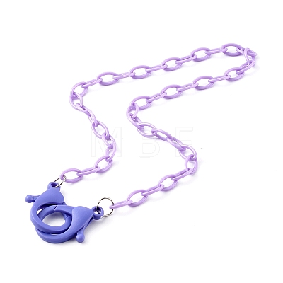 3Pcs 3 Colors Personalized ABS Plastic Cable Chain Necklaces NJEW-JN03484-04-1