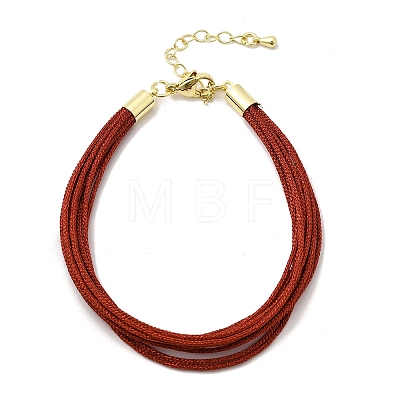 Polyester Metallic Braided Multi-strand Cord Bracelet for Bracelet Making BJEW-H642-02G-11-1