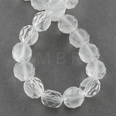 Frosted Glass Bead Strands FGLA-R038-10mm-18-1