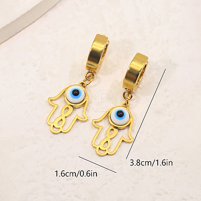304 Stainless Steel Hoop Dangle Earrings for Women UE5978-1