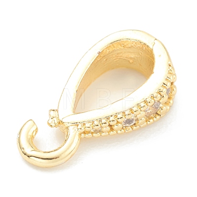 Brass Micro Pave Clear Cubic Zirconia Pendants ZIRC-O042-01G-1