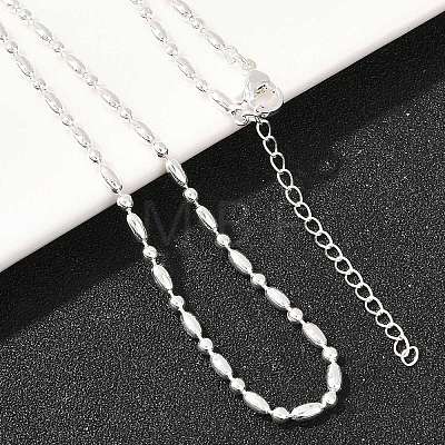 2.2MM Brass Ball Chain Necklaces for Men Women NJEW-L012-06S-1