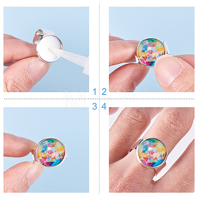 SUNNYCLUE Glass Cabochons GLAA-SC0001-03A-1
