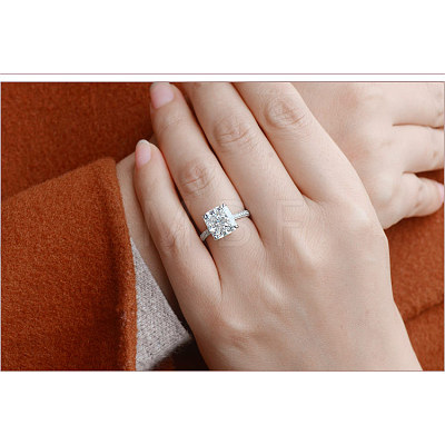 Brass Crystal Rhinestone Finger Rings for Women WGCDF56-01-1