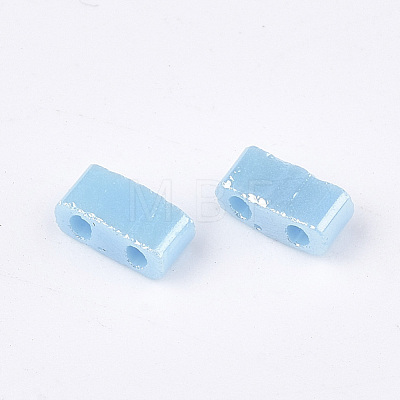 2-Hole Opaque Glass Seed Beads SEED-S023-06K-1