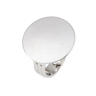Flat Round Brass Pad Ring Settings X-MAK-S033-018P-NF-1