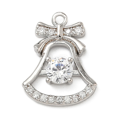 Brass Micro Pave Cubic Zirconia Pendants KK-H521-02C-P-1