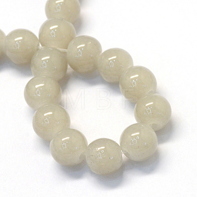 Baking Painted Imitation Jade Glass Round Bead Strands DGLA-Q021-10mm-43-1