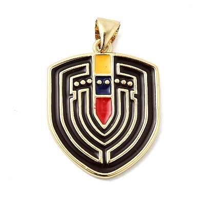 Brass Enamel Pendants KK-L262-19G-1