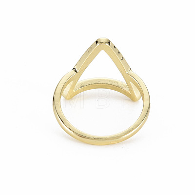 Hollow Triangle Rack Plating Alloy Wide Band Rings RJEW-Q163-015-RS-1