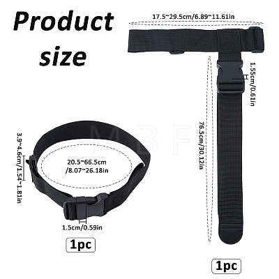 2Pcs Nylon Luggage Straps AJEW-WH0752-696A-1
