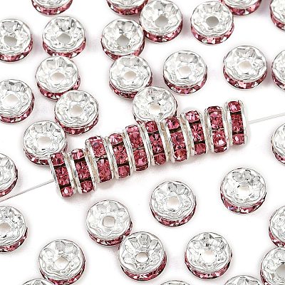 Brass Grade A Rhinestone Spacer Beads RB-A014-Z8mm-23S-1