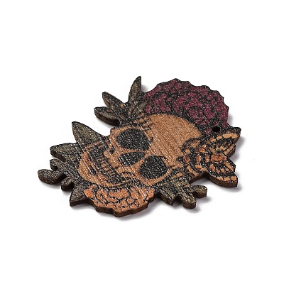 Single Face Printed Wood Pendants WOOD-B009-01E-1