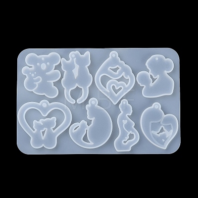 Moon with Parent-child DIY Pendant Food Grade Silicone Molds SIMO-Q001-02C-1