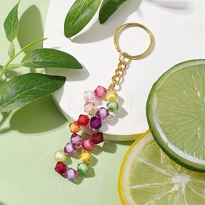 Acrylic Beads Keychain KEYC-JKC00771-1