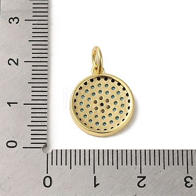 Brass Micro Pave Colorful Cubic Zirconia Pendants KK-R162-076G-1