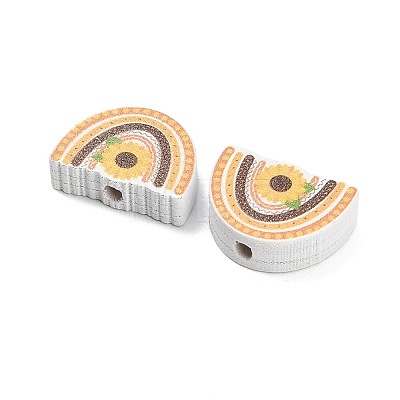 Printed Wood Beads WOOD-D289-02H-1