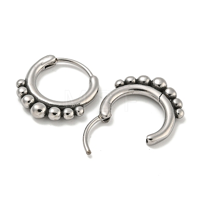 316 Surgical Stainless Steel Hoop Earrings EJEW-D096-17A-AS-1