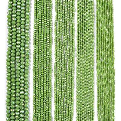 Electroplate Glass Beads Strands EGLA-A044-P2mm-B30-1