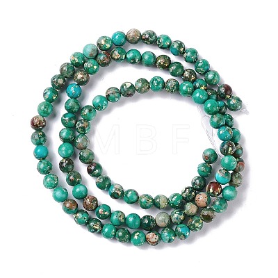 Assembled Natural Imperial Jasper & Synthetic Opal Beads Strands G-K317-A19-01-1